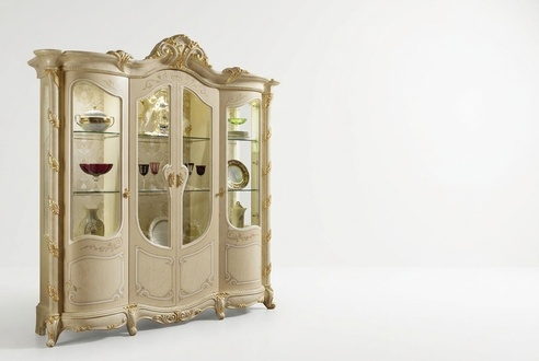 Schrank Vitrine Esszimmer Anrichte Holz Schränke Möbel Wohnzimmer Anrichte Glas