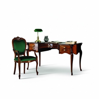 Schreibtisch Barock Rokoko Tisch 2tlg. Set Garnitur Italienische Möbel NeuSessel