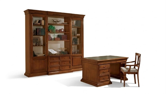 Schreibtisch Bücherregal Sessel Italienische Möbel Büro Holz Tische
