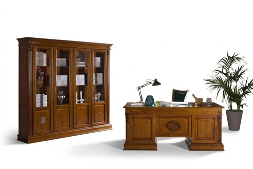 Schreibtisch Büro Tisch Edle Holz Tische Barock Rokoko Antik Stil 185x90cm Neu