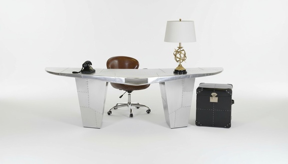 Schreibtisch Computer Tisch Bürotisch Alu Tische Flieger Arbeitszimmer Flugzeug