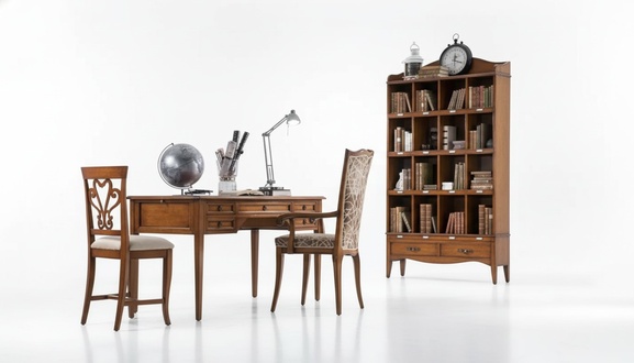 Schreibtisch Holz Tisch Tische Bücherregal Möbel Büro Design 3tlg Set