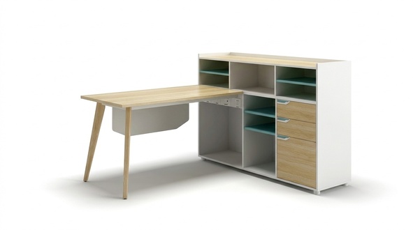 Schreibtisch mit Regal Home Office Büroeinrichtung Möbel Schreibtisch Tische neu