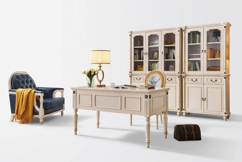 Schreibtisch Sessel Aktenschrank Office Set Klassisch Büro Einrichtung Neu 3 tlg