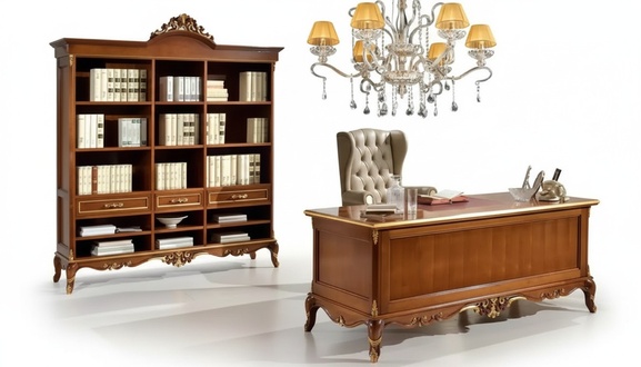 Schreibtisch Tisch Bücherregal Schrank Holz Möbel Tisch 3tlg Set Braun