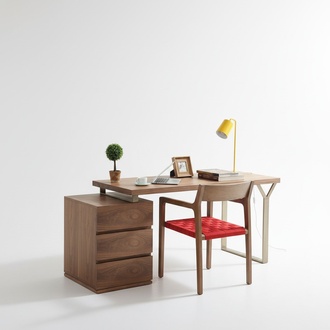 Schreibtisch Tisch Sekretär Büro Holz Tische inkls kleine Kommode Office Neu