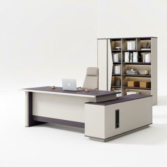 Schreibtisch und Eckschreibtisch Büroeinrichtung 2tlg Tisch mit Aktenschrank