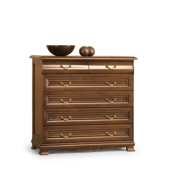 Schubladen Kommode Echtholz Schrank Eiche Massivholz Kommoden Sideboard