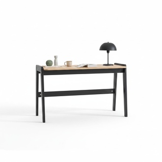 Schwarz-Beiger Computertisch Robuster Schreibtisch Designr Büromöbel