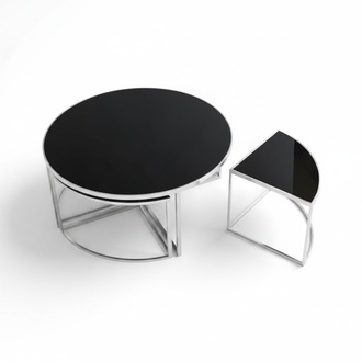 Schwarz Komplette Couchtische Tische Beistelltische Sofatische 5tlg