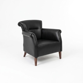 Schwarzer Sessel Büromöbel Luxus Designer Polstersessel Einsitzer Stil