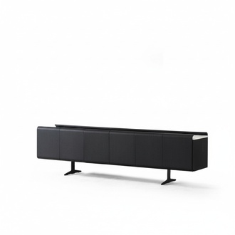 Schwarzes Holz TV-Lowboard modern, elegantes Design, robust