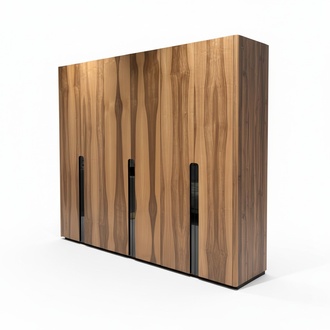Sechstüriger Kleiderschrank Schrank Schlafzimmer Holz Möbel