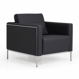 Sessel Leder Sessel 1-Sitzer Büromöbel Designer Stuhl Büro Polster Sofa