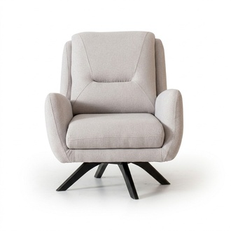 Sessel Modern Weiße Wohnzimmer Sitzmöbel Textil Luxus Design Möbel Lounge Club