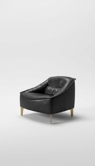 Sessel Polster Sitzer Modern Design Leder Relax Sessel Lounge Luxus Wohnzimmer