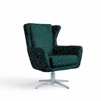 Sessel Stoff Wohnzimmer Polyester Design grün Modern Sitz Sessel Stuhl Luxus