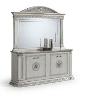 Set Kommode mit Spiegel Kommoden Schränke Holz Schrank Anrichte Italien Möbel