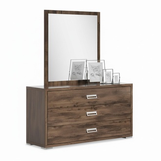 Set Kommode Spiegel Kommoden Garnitur Gruppe Holz Schlafzimmer Design Schrank