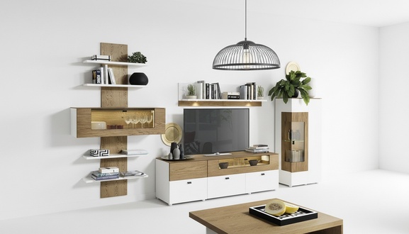 Set Modern Wohnwand Vitrinen Regal Schrank Wohnzimmer Barock Stil Wohnwände 4tlg