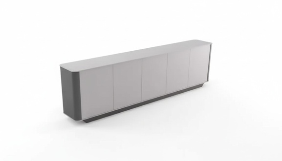 Sideboard Dokumenten Modern Kommode Schrank Holz Büroschrank Grau JV Möbel