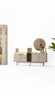 Sideboard mit Spiegel Lakonisches Design für Ihr Esszimmer
