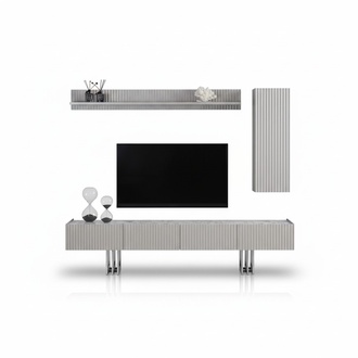 Sideboard Wandschrank Wohnwand TV Lowboard Wandregal Schrank Marmoroptik