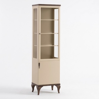 Single Vitrine Eintüriger Schrank Möbel Glasschrank Möbel Holz Schränke