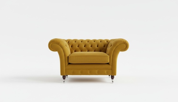 Sitz Polster Klassische Sofa Chesterfield 1 Sitzer der Premium Fernseh Sessel