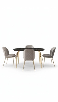 Sitz Stuhl Esszimmerstuhl Stühle 1 Sitzer Sessel Luxus Möbel Design Lehn Stoff