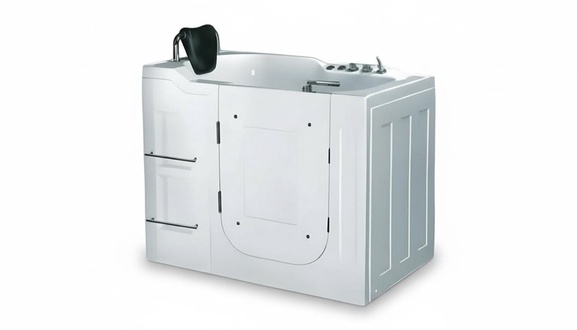 Sitzbadewanne Bad Massagewanne Badewanne mit Whirlpool-Funktion Wanne 130x80 cm