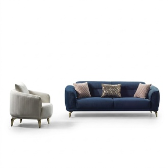 Sitzgarnitur Sofa-Set Wohnzimmergarnitur Polstergarnitur Wohnlandschaft Couch