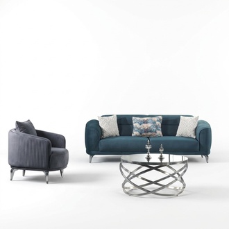 Sitzgarnitur Sofa-Set Wohnzimmergarnitur Polstergarnitur Couch Wohnlandschaft