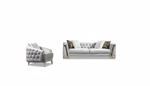 Sitzgarnitur Wohnlandschaft Sofa-Set Wohnzimmergarnitur Polstergarnitur Couch