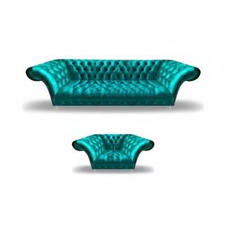 Sitzmöbel Sofas Set Dreisitze Sofa Designer Sessel Wohnzimmer Chesterfield