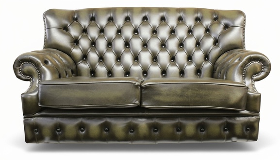 Sofa 2 Sitzer Chesterfield Kunstleder Polster Design Luxus Couch Klassische