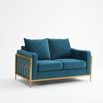 Sofa 2 Sitzer Couch Design Polster Modern 100% Textil Stoff Modern Zweisitzer !