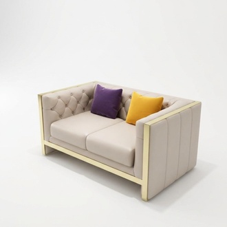 Sofa 2 Sitzer Ledersofa Couch Wohnlandschaft Garnitur Design Modern Zweisitzer !