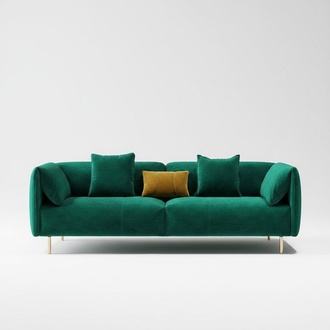 Sofa 2 Sitzer Velvet Zweisitzer Relax Samt Holz Club Sitz Design Couch Lounge