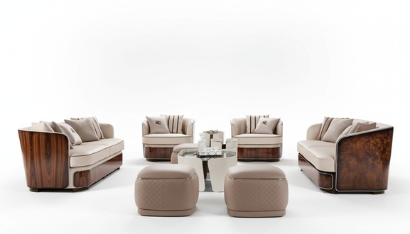 Sofa 3 Sitzer Beige Wohnzimmer Modern Design Couchen Luxus Möbel Ledersofa Neu