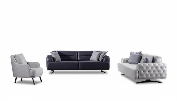 Sofa 3-Sitzer Couch Sitzgruppe Sessel Polsterkombination Garnitur Wohnzimmer