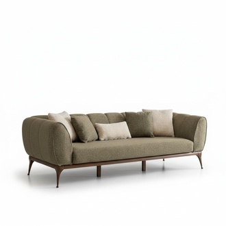 Sofa 3 Sitzer Couchtisch Polstersofa 3er Couch Dreisitzer Tisch Grün