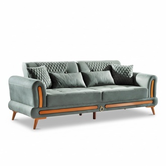 Sofa 3 Sitzer Ledersofa Couch Wohnlandschaft Garnitur Design Modern Sitz