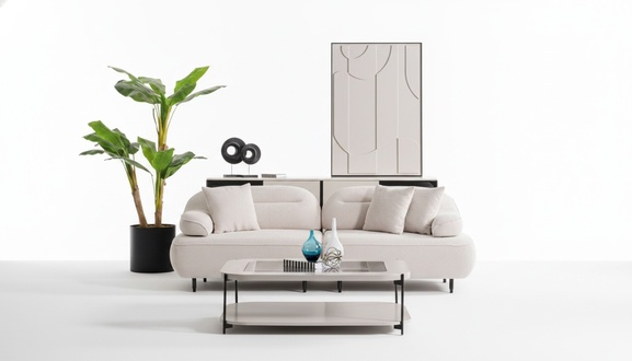 Sofa 3 Sitzer Moderner Minimalismus für das Wohnzimmer