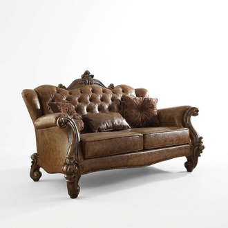 Sofa 3 Sitzer Wohnlandschaft Sofas Couch Polster Garnitur Leder Holz Dreisitzer
