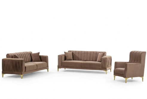 Sofa 3-Sitzer Wohnzimmer 3tlg Couch Komplettsofa Lounge-Garnitur Relaxgarnitur