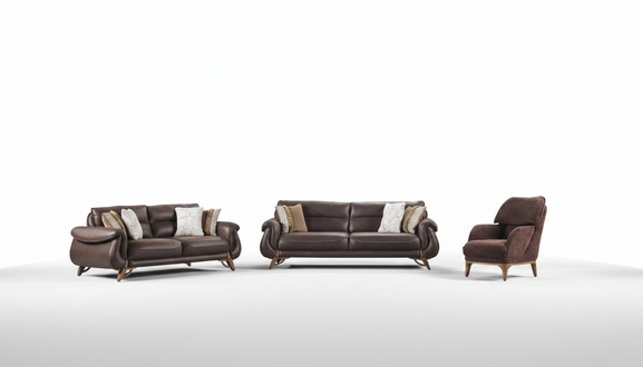 Sofa 3-Sitzer Wohnzimmer Couch Komplettsofa Lounge-Garnitur Relaxgarnitur 3tlg