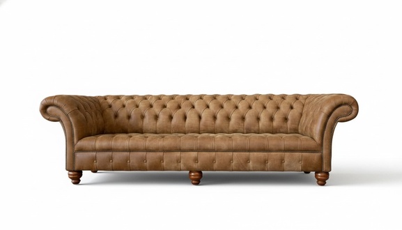 Sofa 4 Sitzer Chesterfield Polster Wohnzimmer Design Luxus Holz