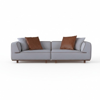 Sofa 4 Sitzer Design Sofas Polster Grau Textil Relax Sitz Möbel 272cm xl