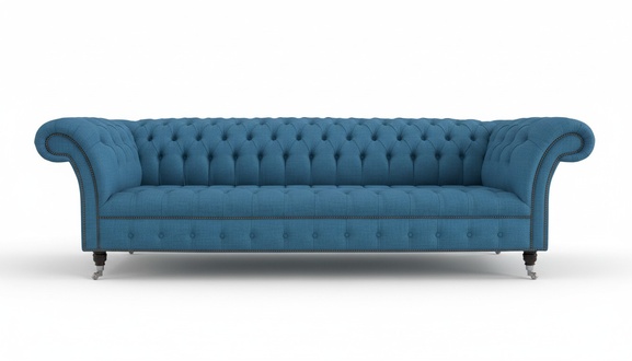 Sofa 4 Sitzer Sofa Polster Chesterfield Textil Sofas Design Luxus Stoffsofas Neu